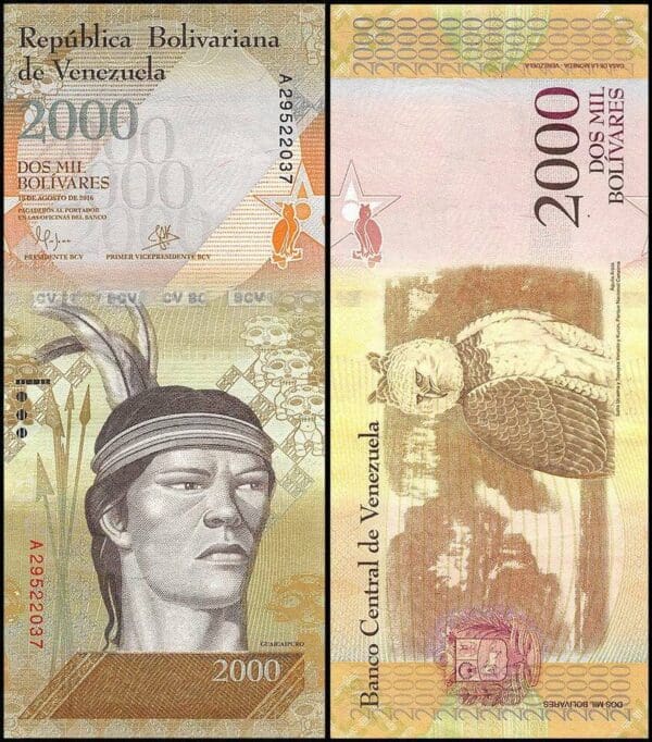 Sada 3ks Venezuela 20, 100, 2000 Bolívares