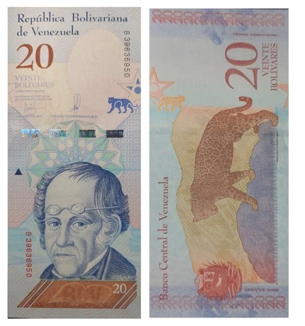 Sada 3ks Venezuela 20, 100, 2000 Bolívares - Image 3