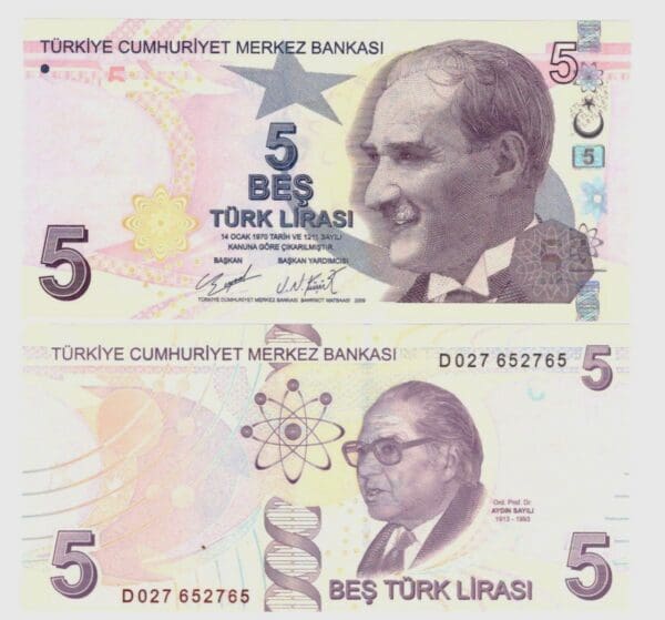 Turecko 5 Türk Lirası 2009 UNC