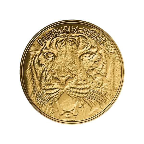 Zlatá mince Tiger 999/1000 zlatý dárek
