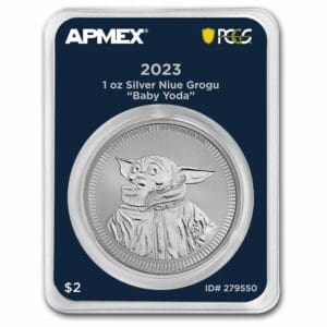 2023 Niue 1 oz $ 2 Grogu Baby Yoda v TEP (MD® Premier + PCGS FS)