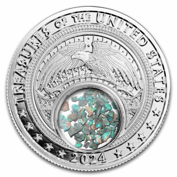 2024 1 oz Stříbrné poklady americké mědi Wisconsin (Box/COA) Native Mint - Image 2