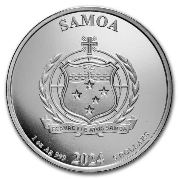 Stříbrná barevná mince 2024 Samoa 1 oz DC Comics Batman v TEP - Image 4