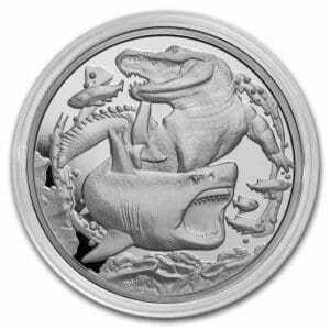 SHARK VS CROCODILE APEX PREDATORS – 2022 1 oz stříbrná mince