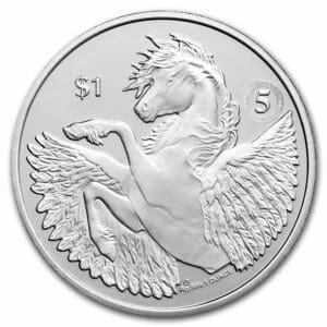 Stříbrná mince 2022 BVI 1 oz 5th Ann. Pegasus BU Privy