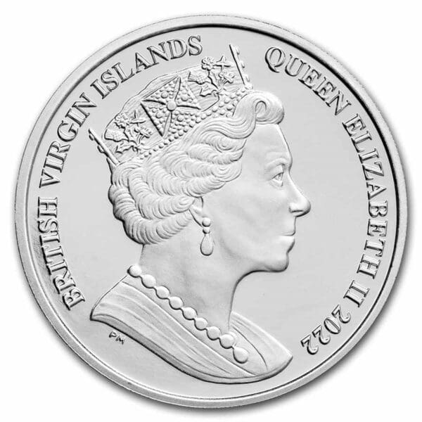 Stříbrná mince 2022 BVI 1 oz 5th Ann. Pegasus BU Privy - Image 2