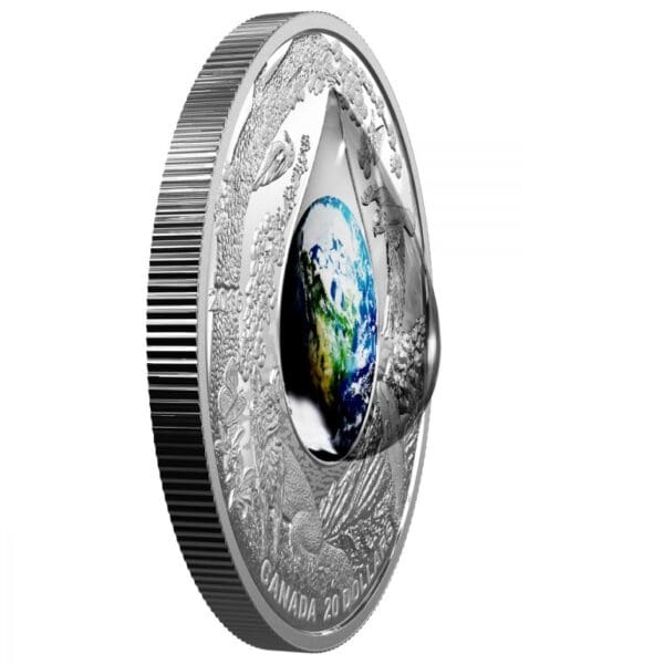 ZEMĚ KAPKA VODY 3D 2016 20 $ 1 oz stříbrná mince – Royal Canadian Mint - Image 2