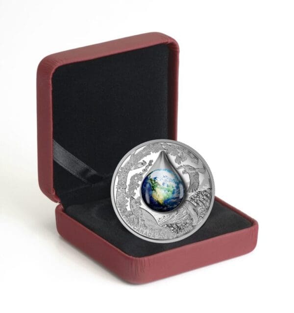 ZEMĚ KAPKA VODY 3D 2016 20 $ 1 oz stříbrná mince – Royal Canadian Mint - Image 3