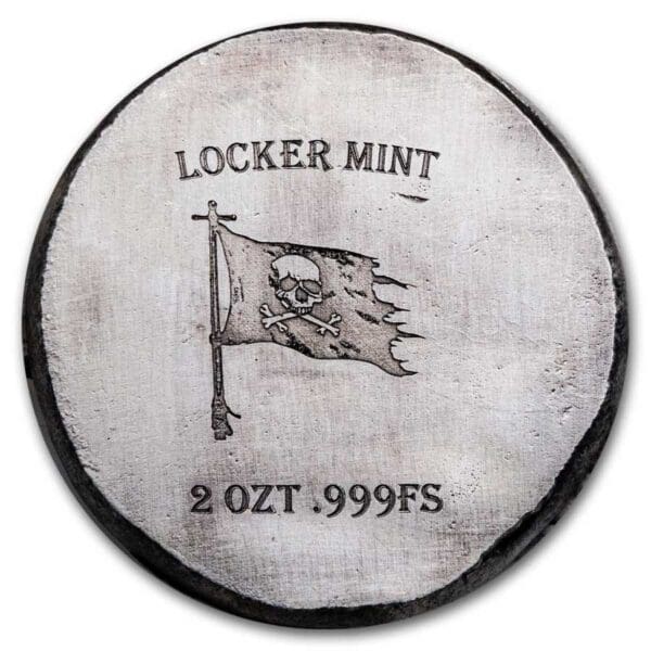 2 oz stříbrná ručně litá  mince - náhrobek Tombstone - Image 3