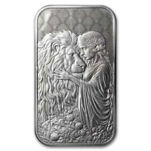 Stříbrný slitek 1 Oz Una and the Lion (lev)