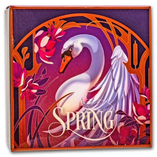 Stříbrná mince Proof Seasons; Jarní labuť (s krabičkou a COA) 1 Oz Niue 2024 Spring Swan - Image 4
