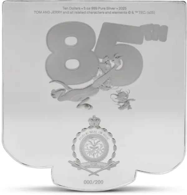 Tom and Jerry 5 Oz Niue 2025 - Image 2