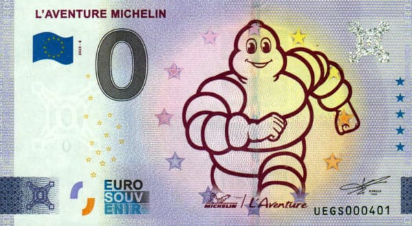 0 EUR bankovka L’Aventure Michelin 2023-6