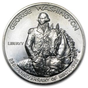 1982 Washington 1/2 dolar 90% stříbro Commem BU/Pr (bez krabice/COA)