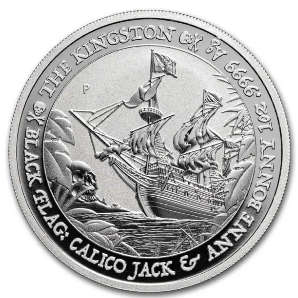 Stříbrná mince Black Flag Calico Jack & Mary Bonny The Kingston 2024 1 oz