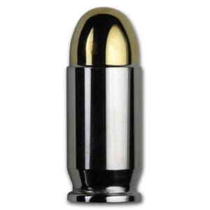 Stříbrná střela 1 oz – ráže 0,45 ACP (zlato a rhodium pozlaceno)