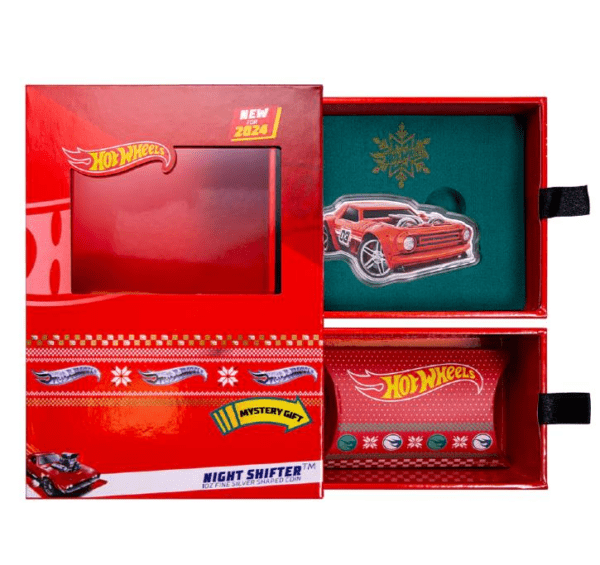 Stříbrná mince Hot Wheels Night Shifter 1 Oz 2024 - Image 3