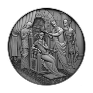 Stříbrná mince KORUNOVACE TINATINSKÉHO rytíře v kůži Panthers 1 Oz