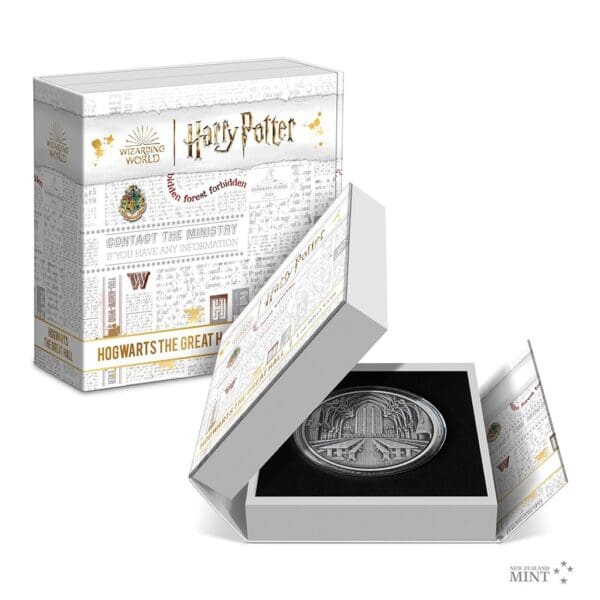 Stříbrná mince 1 Oz 2 NZD Harry Potter 2022 Velká síň - Image 2