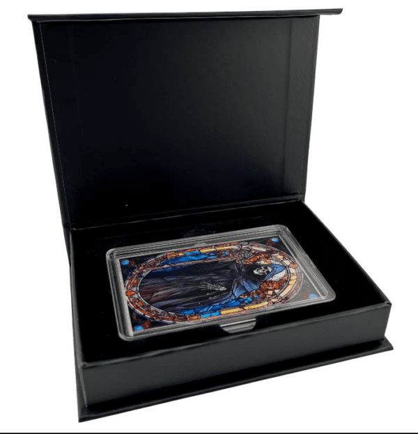 Stříbrný slitek Smrtka z vitráže 1 Oz 2025 - Image 2