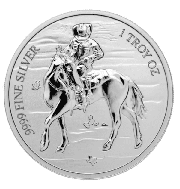 Stříbrná mince Texas Mint Cowboy Reverse Proof 2025 1 Oz
