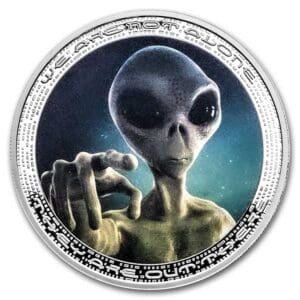 Stříbrná mince UFO & Aliens: Alien Face 1 Oz