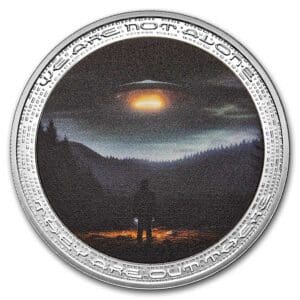 Stříbrná mince  UFO & Aliens: UFO and Human 1 Oz