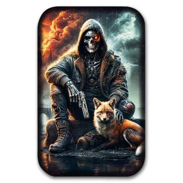 Stříbrný slitek Terminator a Fox, 2 oz (s krabičkou a certifikátem pravosti)