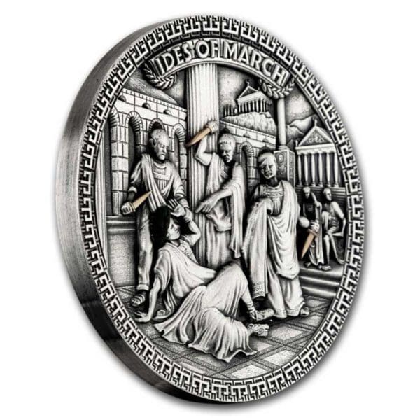 Stříbrná mince 2023 Niue 2 oz  Atentáty: Julius Caesar - Image 4