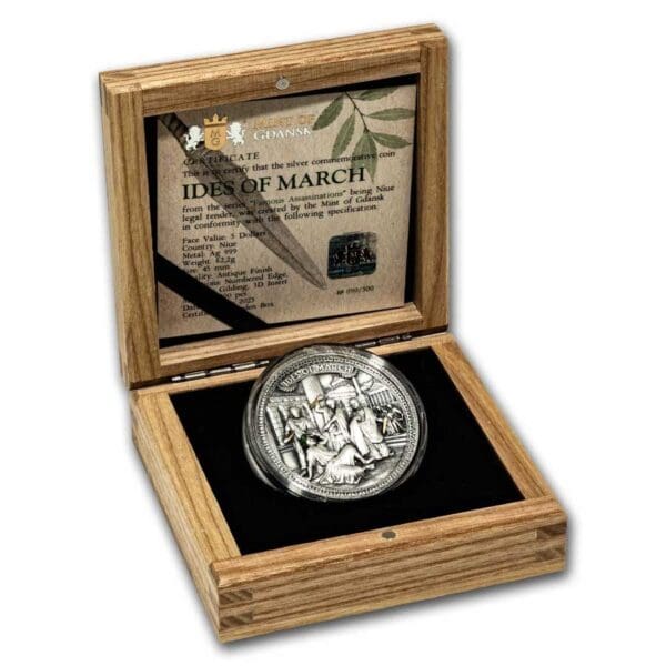 Stříbrná mince 2023 Niue 2 oz  Atentáty: Julius Caesar - Image 5