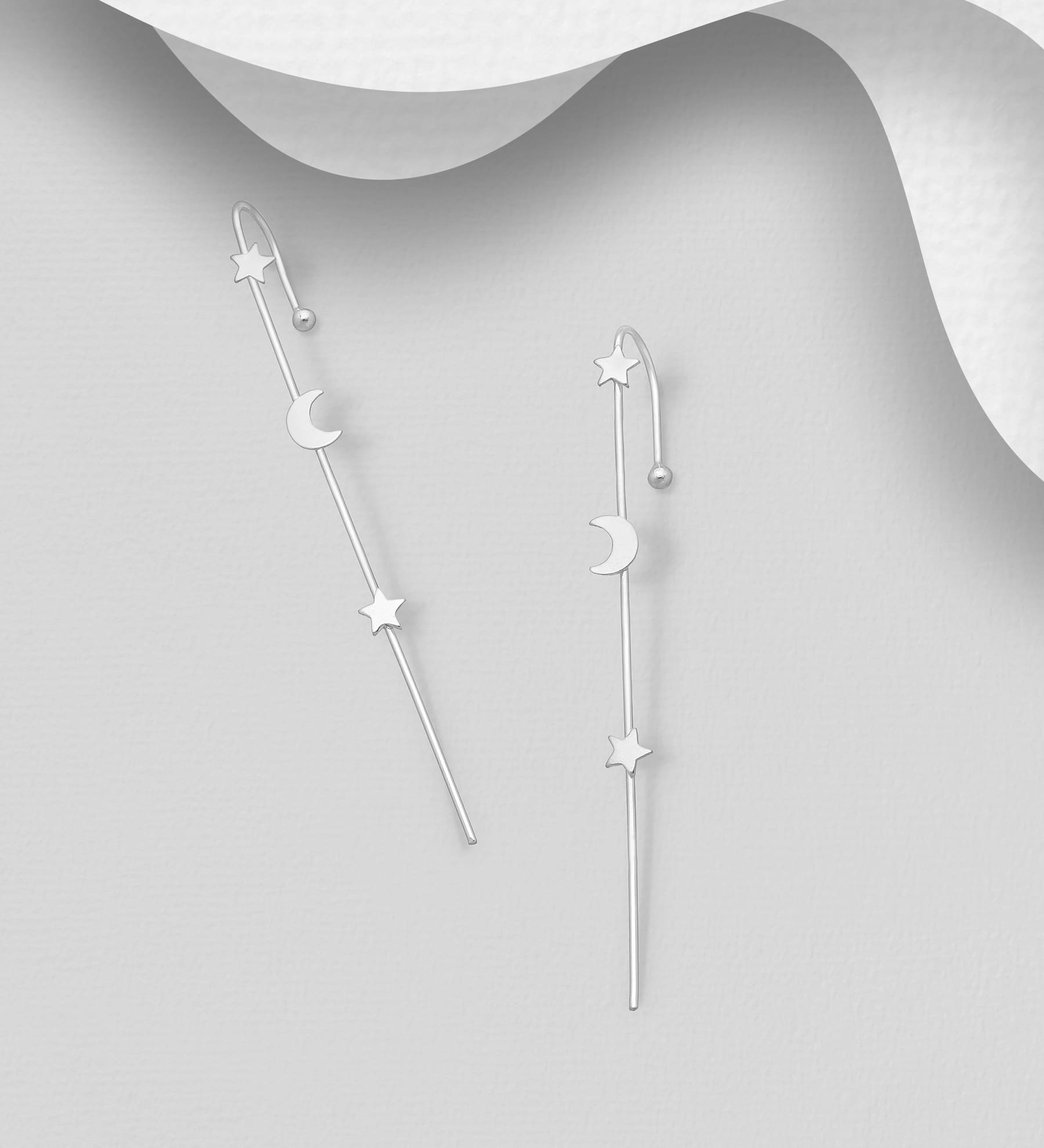 Náušnice s měsícem a hvězdou (špendlík)