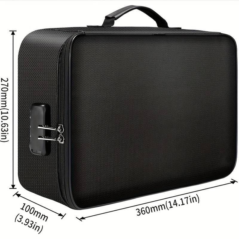 Voděodolný a ohnivzdorný organizér bezpečné přenosné úložiště pro mince, bankovky a důležité papíry - Obrázek 3