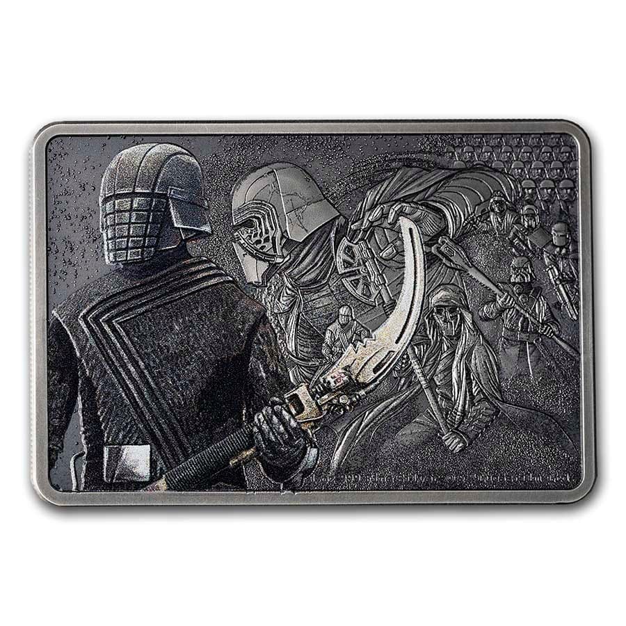 Stříbrný slitek 2021 1 oz $2 Star Wars Stráže Impéria: Rytíři Renu