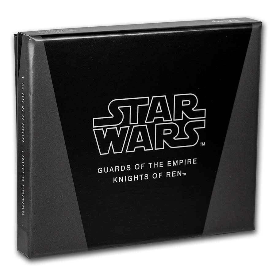 Stříbrný slitek 2021 1 oz $2 Star Wars Stráže Impéria: Rytíři Renu