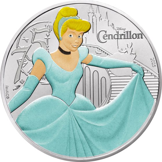 Stříbrná mince 10 € – Popelka 2025 – Francie