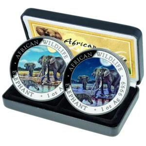 Exkluzivní 2 oz mince Sloní den a noc (2026). Ryzí stříbro 999, unikátní design, náklad pouze 500 ks! Sběratelská rarita ze Somálska na Zlatoproradost.cz.