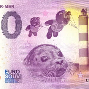 Sběratelská 0 eurová bankovka lázeňského města Berck-sur-Mer (Francie, 2023). Oficiální suvenýr s motivem majáku a moře na bankovkovém papíře na Zlatoproradost.cz.