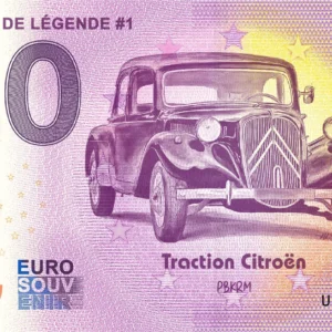 První emise série Legendární vozy (Voitures de Legende #1) – Francie 2025. Sběratelská 0 eurová bankovka pro milovníky veteránů na Zlatoproradost.cz.